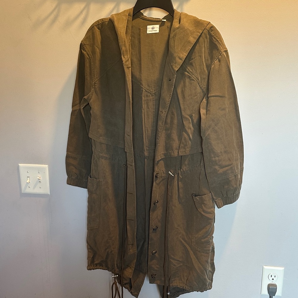 AG Adriano Goldschmied Brown Trench Coat